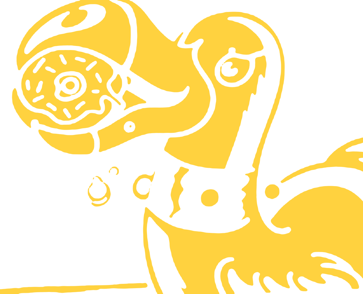 El dodo de Dodo Donuts comiendo una dona